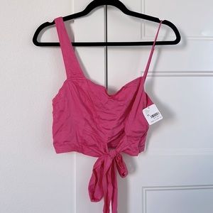 Free People Asymmetrical Tank w/ tie